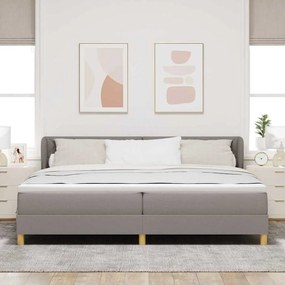 Rugós Ágy Matraccal Krém 90x200 cm Szövet Tópszínű 200 x 200 cm