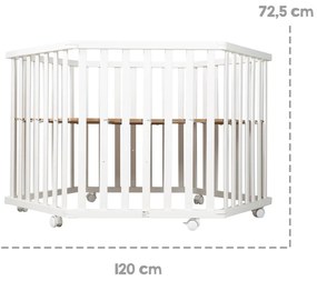 Fehér gurulós járóka állítható magassággal – Roba