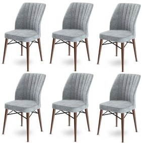 Flex Grey and Brown étkezőszék szett, 6 db