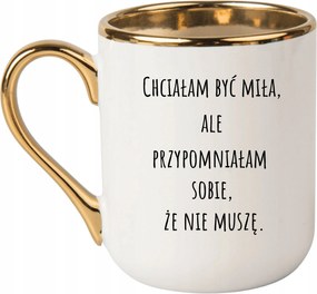 Bögre Elegáns Fehér Arany Rant Vicces Ajándék Szerettem Volna Kedves Lenni