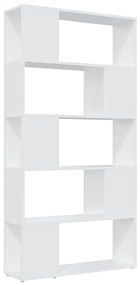 fehér szerelt fa térelválasztó könyvszekrény 80 x 24 x 155 cm