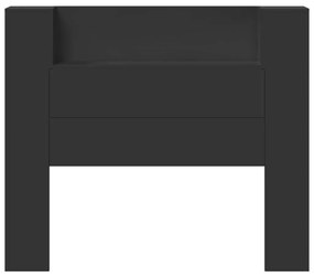 Fejtámla LED -es lámpákkal Fekete 120 x 16,5 x 103,5 cm Faanyag