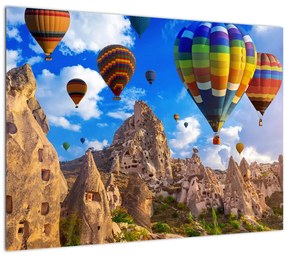 Kép - Hőlégballonok, Kappadókia, Törökország. (70x50 cm)