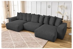 Szürke kordbársony sarokkanapé Voltaire – Bobochic Paris