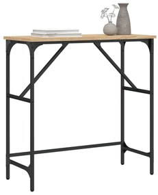 sonoma tölgy színű szerelt fa dohányzóasztal 75x32x75 cm