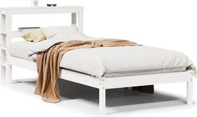 vidaXL fehér tömör fenyőfa ágy matrac nélkül 90 x 200 cm