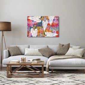 Kép - szív egy absztrakt háttérben (90x60 cm)