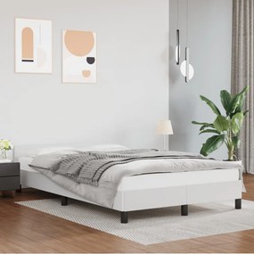 ágykeret matrac nélkül fehér 120x190 cm műbőr