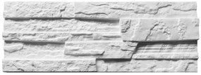 Dekoratív 3D polisztirol falpanel Fehér Kő 48x18 cm