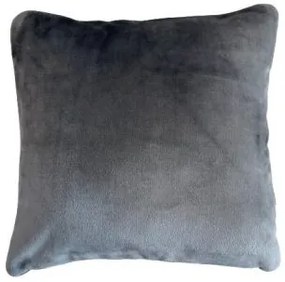 Szürke Fleece díszpárna párnabelsővel – puha, formatartó párna otthonra