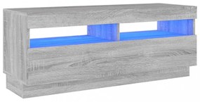 szürke sonoma TV-szekrény LED-lámpákkal 100 x 35 x 40 cm