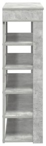 beton tölgy szerelt fa cipőtartó 80x30x98 cm