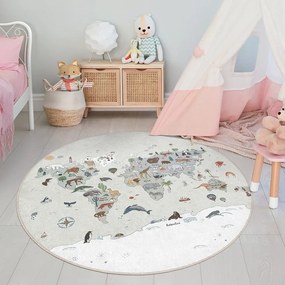 Mosható gyerek játszószőnyeg ø150 cm Big World – Mila Home
