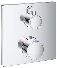 GROHE 24079000 - GROHTHERM termosztátos zuhanycsaptelep, fényes króm
