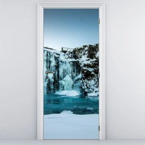 Fotótapéta ajtóra - Fagyott vízesések (95x205cm)