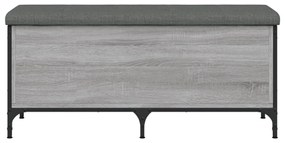 szürke sonoma színű szerelt fa tárolópad 102 x 42 x 45 cm