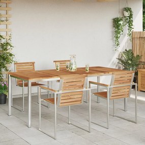 Kültéri Étkezőasztal 200x90x74.5 cm Tömör Tíkfából