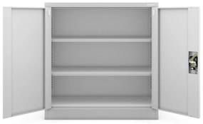 Alacsony fém irattartó szekrény BEATA, 900 x 930 x 400 mm, szürke