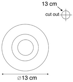 Okos süllyesztett spotlámpa fehér 13 cm kerek, Wifi GU10 50 mm-es - Gypsy