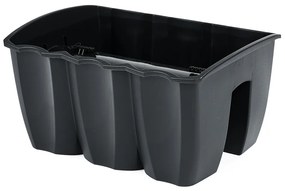 Balkonláda korlátra, sötétszürke, 12 l, 12 l