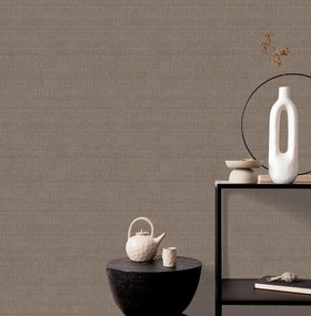 Decoprint Terra Nova Folding sötétbarna-szürke gyűrt hatású krepphatású vlies tapéta – TN29032