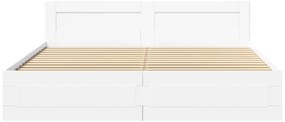 fehér ágykeret fejtámlával matrac nélkül 180x200 cm
