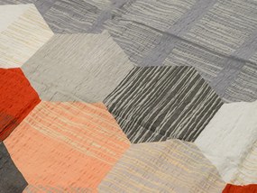 Renforcé pamutból készült krepp ágyneműhuzat HONEY COMB szürke Ágyneműhuzat mérete: 70 x 90 cm | 140 x 200 cm