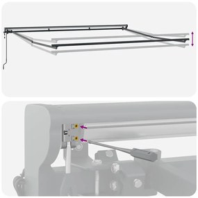 Elektromos Félautomata Napernyő Burgundi Vörös 400x300 cm