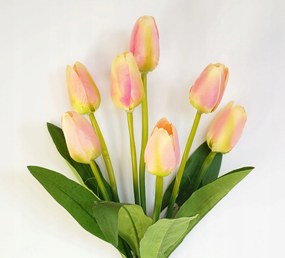 Mesterséges Tulipán Csokor Mesterséges tulipán virágok Tulipán Rózsaszín virág