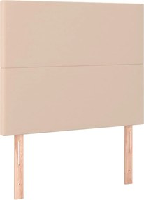 műbőr fejtámla cappuccino színben 90x5x118/128 cm