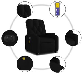 vidaXL fekete szövet dönthető elektromos álló masszázsfotel