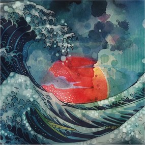 Divatos 3D Fali Tapéta Óceáni Kelet 250x250 Ragasztóval