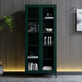 ANGELO vitrin, 800 x 1850 x 450 mm, Modern: palackzöld