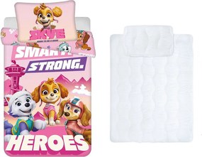 Mancs Őrjárat Smart Strong gyerek, ovis ágyneműhuzat és paplan/párna szett 100x135 cm 40x60 cm