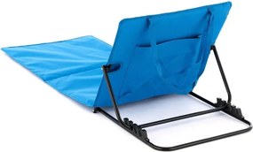 Állítható strandszőnyeg háttámlával 2 db kék