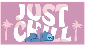 Disney Lilo és Stitch, A csillagkutya Just Chill fürdőlepedő, strand törölköző 70x140cm (Fast Dry)