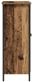 Szekrény Régi Fa 70x30x80 cm Feldolgozott Fa és Acél