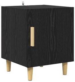 vidaXL Éjjeliszekrény 2 pcs Fekete tölgy 40 x 40 x 50 cm Faanyag