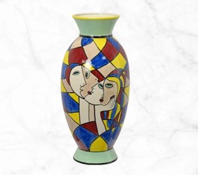 Porcelán váza Dekoratív váza ajándék egyedi Picasso design