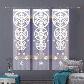 Függöny panel jacquard fehér rojtos Téli karácsony 50x165 cm