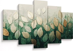 Kép - Arany-zöld levelek (150x105 cm)