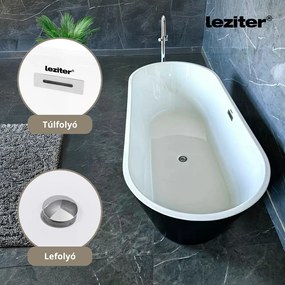 Noa szabadon álló fürdőkád 170x75x56 cm fekete