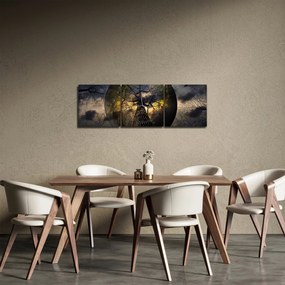 Kép - Titokzatos ég (órával) (90x30 cm)
