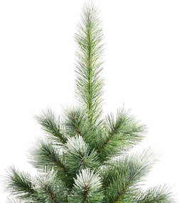 Műanyag csuklós karácsonyfa bolyhos hóval Zöld és fehér 150 cm