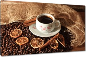 Vászonkép 120x70 Kávé és szárított narancs