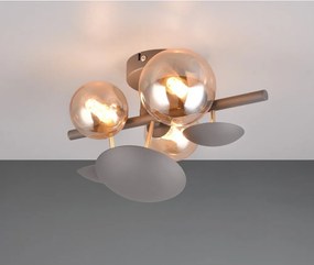 Szürke-aranyszínű fali lámpa Bubble – Trio Select