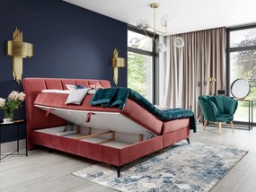 Franciaágy Boxspring 140 cm Alberto (bézs) (matracokkal). 1027334