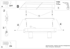 Sollux  SL.1157 - Spotlámpa TAVO 2xE27/15W/230V beton