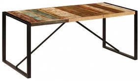 tömör újrahasznosított fa étkezőasztal 180 x 90 x 75 cm