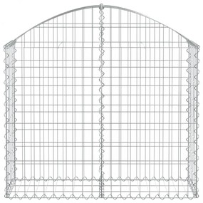 íves horganyzott vas gabion kosár 100x30x80/100 cm